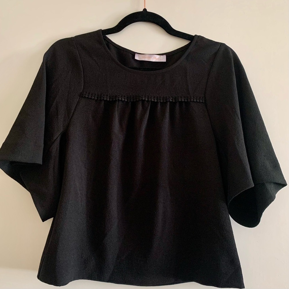 See By Chloe Black Blouse